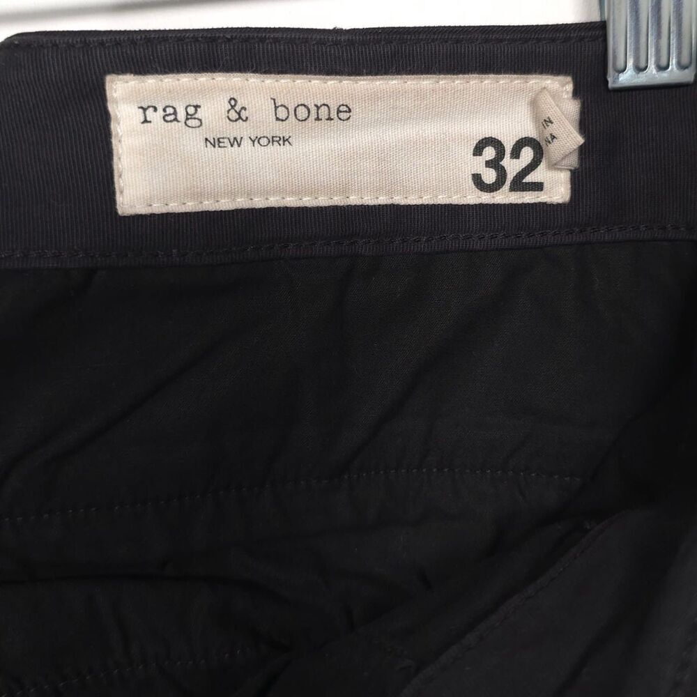Rag & Bone Size 32 Buckley Chino Raw Hem Pants Faded‎ Black Gray Cotton Blend - Picture 3 of 12